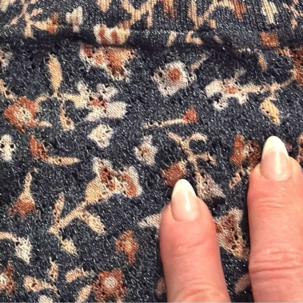 Zara Floral Cowl Neck Sweater - Black and Brown - Picture 11 of 13
